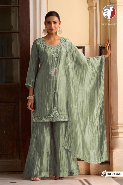 Anju fabrics HU 75054 kurti catalogue wholesale in delhi